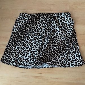Leopard Print Satin Skirt h&m